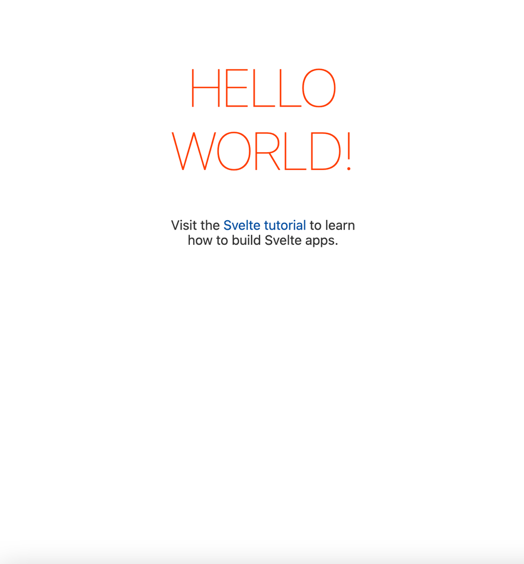 Svelte Hello World